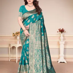 SUPERLAXMI Woven Design Zari Banarasi Saree-image-12