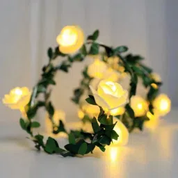 10 LEDs 2 m Gold Flickering, Steady Flower Rice Lights-27