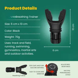dwiza enterprise Breathing Trainer, Lung Capacity Exercise Device Portable Muscle Trainer, Exercise Trainer with Resistance image 3