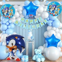 Birthday Decoration Kit with Sonic Theme Party Décor for Kids, Boy, Girl-image-68