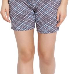 Printed Women Brown, White Night Shorts-image-110