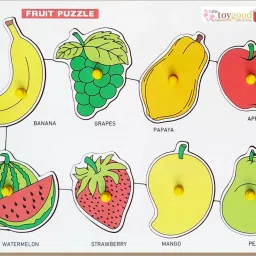 Knobbed Puzzle - Fruits-19