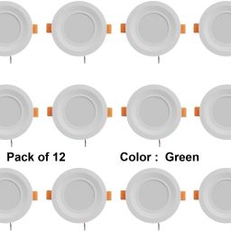 Leeza 6W Led Down Light For Ceiling Green Pack of 12 Downlighter Ceiling Lamp-image-56