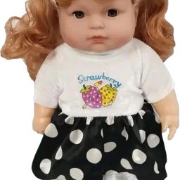 Realistic Baby Doll Toy – Soft Cuddly Doll with Polka Dress for Girls & Kids-image-94