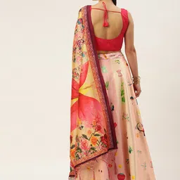 Kaizen TEXO FAB Printed Semi-Stitched Lehenga & Unstitched Blouse With Dupatta image 4