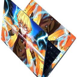 Techfit Full Body Laptop Skin Fits Size Upto 15.6 Inches - Zenitsu Agatsuma ZA01 Self Adhesive Vinyl Laptop Decal 15.6-image-12