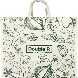 Double R Large Heavy Duty Waterproof Shopping Bags Kitchen Essentials/Grocery Bag/Vegetable Bag/jhola / Carry Bag/thela with Full Handles Best Gift for Diwali Festival (18x11x14.50) Large Grocery Bag-13