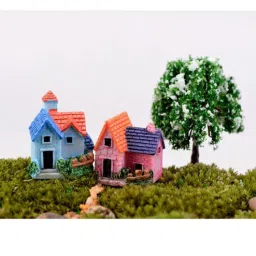 chocozone Pack of 4 House Miniatures Garden Decor-picture-48