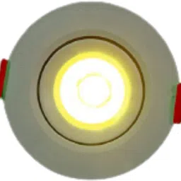 D'Mak 3 Watt LED COB/Spot Light/Button Light (Wram White) round Driver Included pack of 2 Recessed Ceiling Lamp image 4