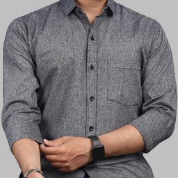Men Regular Fit Solid Spread Collar Casual Shirt-image-11