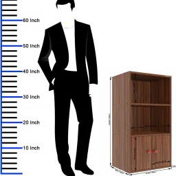 captiver Engineered Wood Open Book Shelf image 4