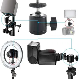 Wanzhow 1/4" 360 Ball Head /Holder/Mount for Camera Tripod Tripod Ball Head image 5