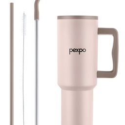 Pexpo Stanzy Beige ISI Certified Hot & Cold Double Wall Insulated Tumbler Flask 1.2L-picture-2