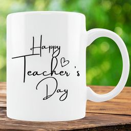 ZINGY GIFTS White & Black Printed Ceramic Glossy Mugs Set of Cups and Mugs-17
