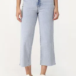Kraus Jeans Women Wide Leg High-Rise Heavy Fade Jeans-picture-21