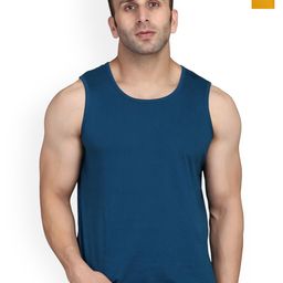 SLOWLORIS Pack Of 2 Bio-Wash Combed Cotton Gym Vests-picture-27