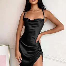 Outzidr Women Shoulder Straps Bodycon Dress-picture-30