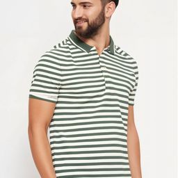 MACK JONNEY Men Striped Polo Collar T-shirt-image-58