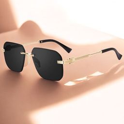 FUNGLASSES Unisex Rectangle UV Protected Lens Sunglasses-23