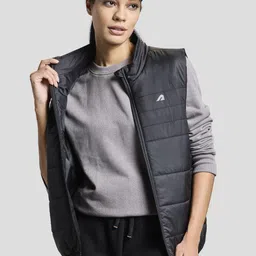 BOLDFIT Women Mock Collar Solid Casual Puffer Jacket-12