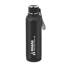 Dhara Stainless Steel Black & White Single Stainless Steel Printed Water Bottle-image-5