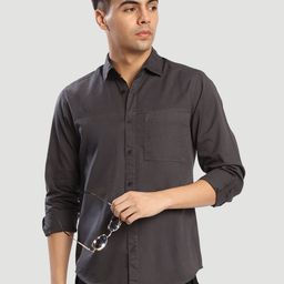 Bene Kleed Men Solid Spread Collar Cotton Casual Shirt-picture-11