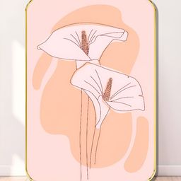 Livin'luxe Pink & White Minimalist Floral Wall Art-picture-18