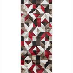 OBSESSIONS Red & Brown Printed Rectangular Bedside Runners image 4