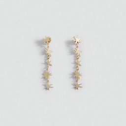 MANGO Star Shaped Drop Earrings-image-69