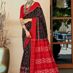 LeeliPeeri Designer Ethnic Motifs Ikat Saree-image-13