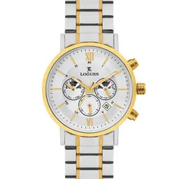L LOGUES Men Brass Dial & Bracelet Style Straps Analogue Watch G 1971 BM-02-22