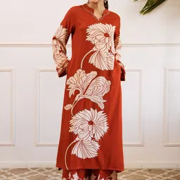 KALINI Women Floral Printed Kurta with Palazzo-image-73