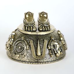 Exotic India 2" Small Superfine Vishnu (Perumal) Charan Paduka in Brass-image-24