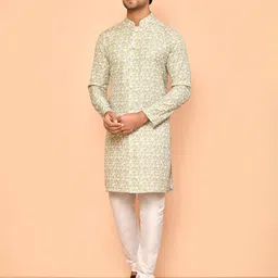 Arihant Rai Sinha Men Ethnic Motifs Printed Thread Work Kurta-image-91