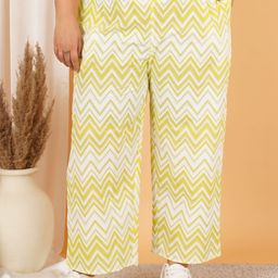 Indietoga Women Striped Comfort Easy Wash Trousers-image-63