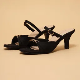 ERIDANI Women Embellished Slim Heel Open Toe Sandals-11