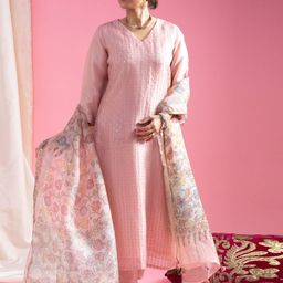Women Striped Kurta with Trousers & Dupatta-picture-32