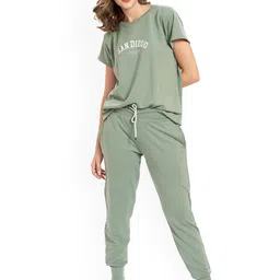 WEET Printed Ribbed T-Shirt With Joggers Co-Ords-picture-46