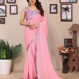 Sadika Printed Border Party Saree-picture-21