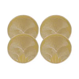 Dakshya Industries 4Pcs Yellow printed Round Shape Table Placemats-image-19