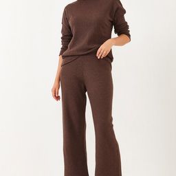 BIANCO LUCCI Round Neck T-Shirt With Trousers Co-Ords-95