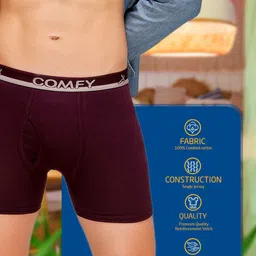 AMUL COMFY Pack Of 3 Pure Cotton Trunks AC-PCLTROE-MULTI-XS-3PC image 4