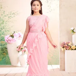 BAESD Sequinned Ruffles Lehenga Saree-picture-48