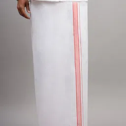 RAMRAJ Men Prestigious Look Dhoti with Fancy Border-image-0