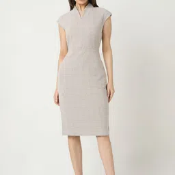 Van Heusen Woman Checked Formal Sheath Dress-picture-7