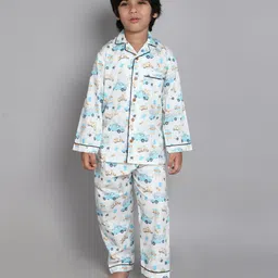 Little Clothings Unisex Car Printed Pure Cotton Shirt With Pyjamas-picture-29