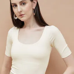 CODE by Lifestyle Women Ribbed Scoop Neck Top-image-47