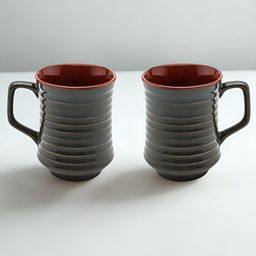 Unravel India Brown 2 Piece Handcrafted Ceramic Mugs-17