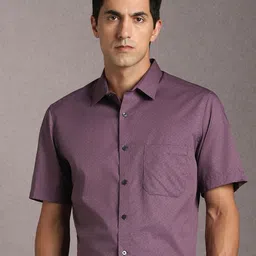 Louis Philippe Textured Pure Cotton Formal Shirt-image-99
