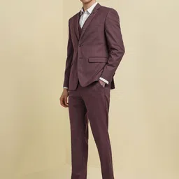 Allen Solly Slim-Fit Single-Breasted Three-Piece Suits-image-17